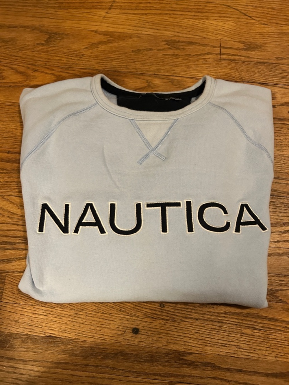 Nautica Light Blue Crewneck Sweatshirt with Black Logo